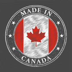 Made in Canada stamp illustration