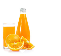 orange juice isolated on white background