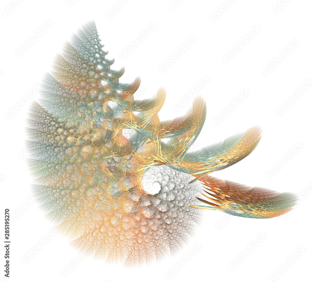 Poster an abstract computer generated modern fractal design. abstract fractal color texture. digital art. a