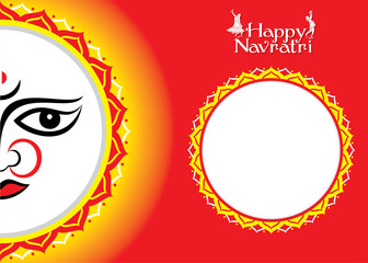 happy navratri festival poster design