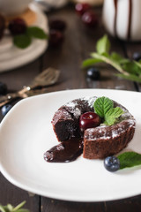 Traditional french dessert - Chocolate fondant