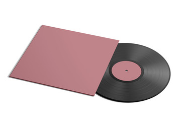 Vinyl Record Mockup - 3d rendering