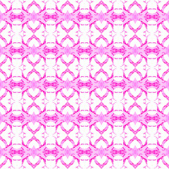 Pink geometric seamless pattern. Hand drawn waterc
