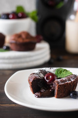 Traditional french dessert - Chocolate fondant