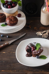Traditional french dessert - Chocolate fondant