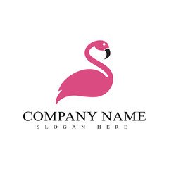 Flamingo logo template vector