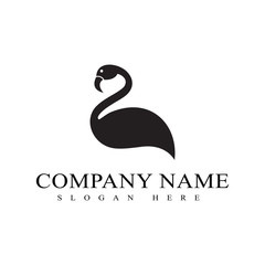 Flamingo logo template vector