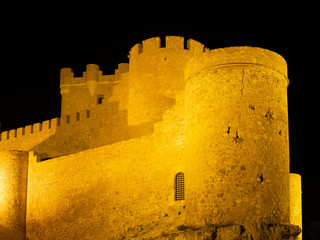 illuminated villena castle
