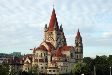 Fototapeta premium Saint Francis of Assisi Church landmark Vienna Austria