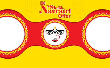 Happy navratri festival banner design