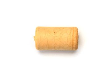 Wine corks isolated on white background .