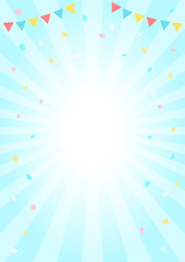 ガーランドと紙吹雪の背景素材