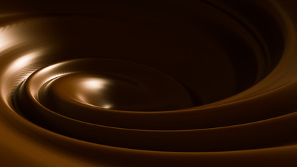Beautiful chocolate background. 3d illustration, 3d rendering.