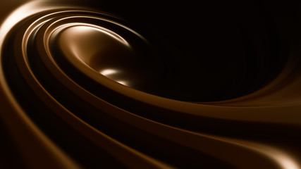 Beautiful chocolate background. 3d illustration, 3d rendering.