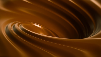 Beautiful chocolate background. 3d illustration, 3d rendering.