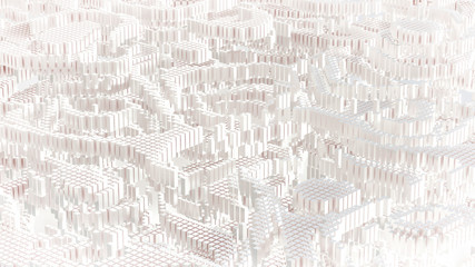 Abstract geometry background. 3d illustration, 3d rendering.