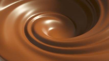 Beautiful chocolate background. 3d illustration, 3d rendering.