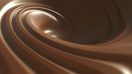 Beautiful chocolate background. 3d illustration, 3d rendering.