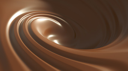 Beautiful chocolate background. 3d illustration, 3d rendering.