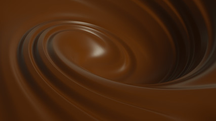 Beautiful chocolate background. 3d illustration, 3d rendering.