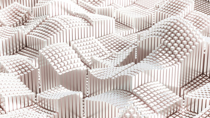 Fototapeta premium Abstract geometry background. 3d illustration, 3d rendering.