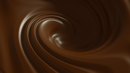 Beautiful chocolate background. 3d illustration, 3d rendering.