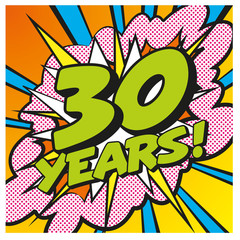 Carte Happy Birthday 30 years 