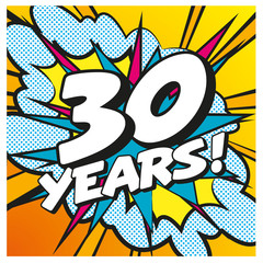 Carte Happy Birthday 30 years 