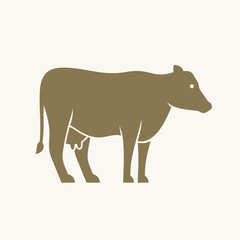 Cow logo. Icon design. Template elements