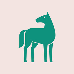  Horse logo. Icon design. Template elements