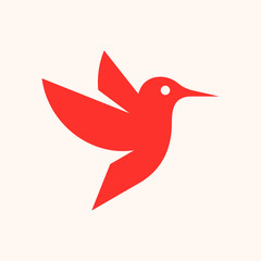 Hummingbird logo. Icon design. Template elements