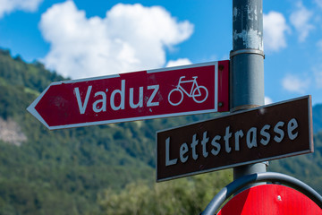 principality of Liechtenstein 25km long principality between Austria and Switzerland