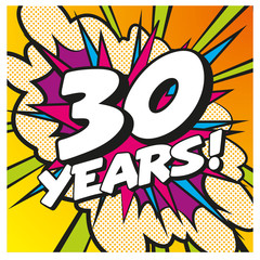 Carte Happy Birthday 30 years 