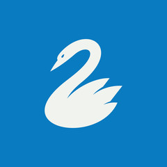 Swan logo. Icon design. Template elements