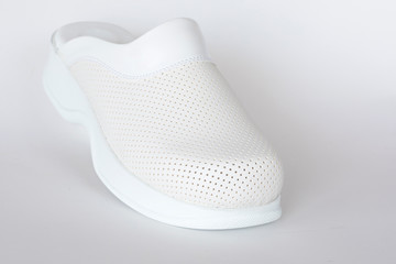 Orthopedic slipper isolated over background, top of view