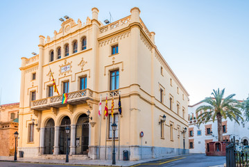 Fototapeta na wymiar View at the Building of Town hall in Sitges - Spain