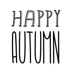 Autumn lettering in tall fun font with cute letters