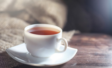 Brewed tea on a serving table