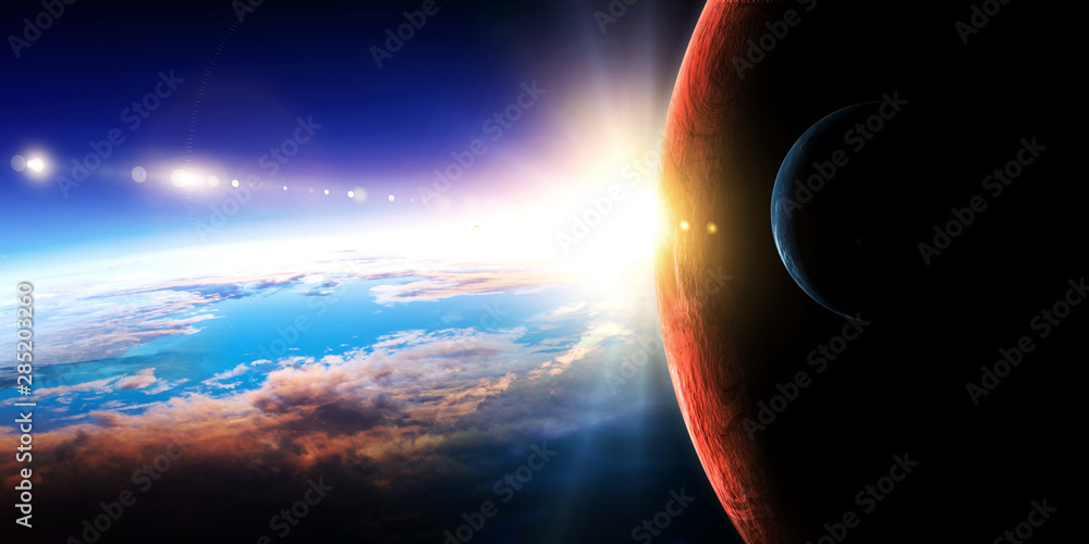 Canvas Prints abstract planets and space background