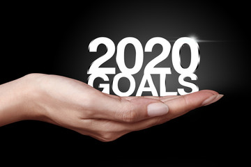 Hand with goals 2020.