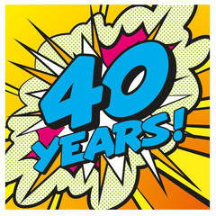 Carte Happy Birthday 40 years 