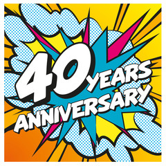 Carte Happy Birthday 40 years 