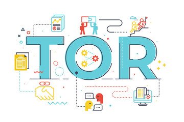 TOR (Term of Reference) word lettering illustration