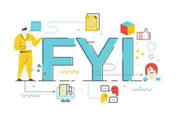 FYI word lettering illustration
