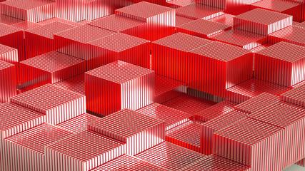 Abstract geometry background. 3d illustration, 3d rendering.