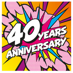 Carte Happy Birthday 40 years 