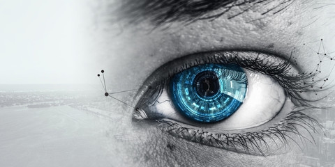 Abstract high tech eye concept