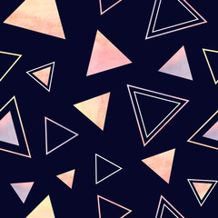 Watercolour Lovely cute seamless pattern. Aquarelle shapes in pastel colors. Pink and purple round spots on white background.