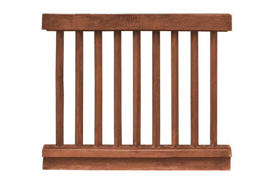 Wooden Railing Isolated