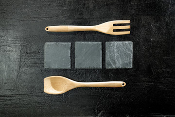 kitchen background and black space for your decoration 